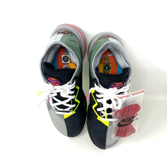 NIKE Women Size CV7562 005 LEBRON XVIII LOW lt Smoke Grey Sunset Sulse Shoes - Picture 8 of 11